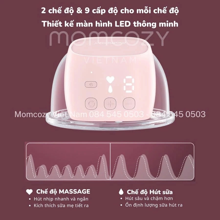 Máy hút sữa rảnh tay không dây Momcozy S9 Pro - Ảnh 8